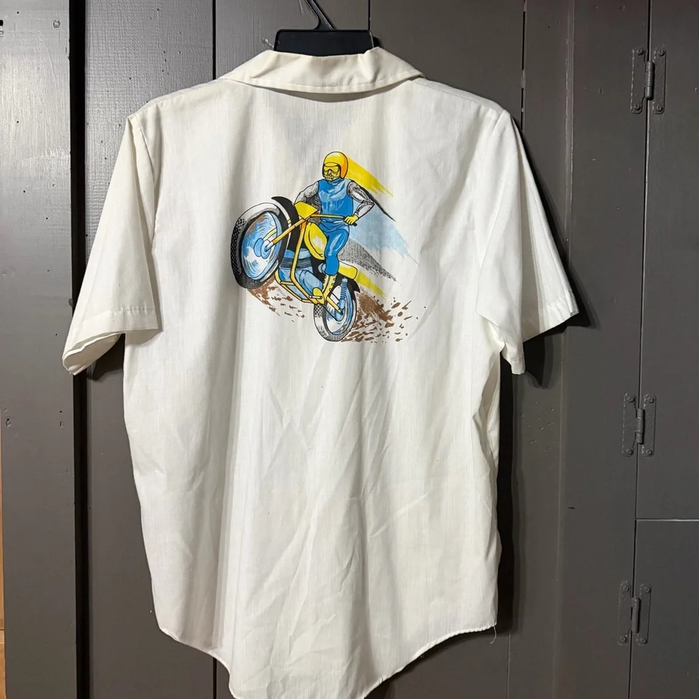 Vintage Motorcycle Print Tee! My Grandfathers old tees! Never worn! 70’s